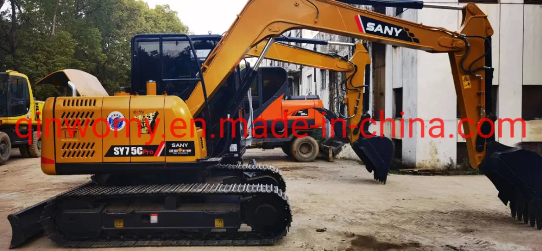 Used Sany Excavators Machinery Small Mini Excavator Sy75c-9 for Sale (2021year)
