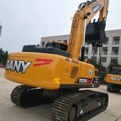 High Performance Used Excavator Sany Sy215c 22ton Heavy Duty Large Bagger Crawler Hydraulic Excavator for Sale
